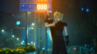 最终幻想，最终幻想7重置版克劳德cosplay，蒂法cosplay，胤玖重的cosplay
FF7