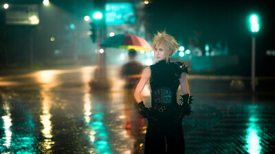 最终幻想，最终幻想7重置版克劳德cosplay，蒂法cosplay，胤玖重的cosplay
FF7