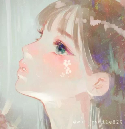 “上帝把星光揉碎撒进了她的眼中，从此她的眼里就是宇宙”。
画师：watersmile829