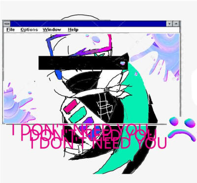 Vaporwave ink sans