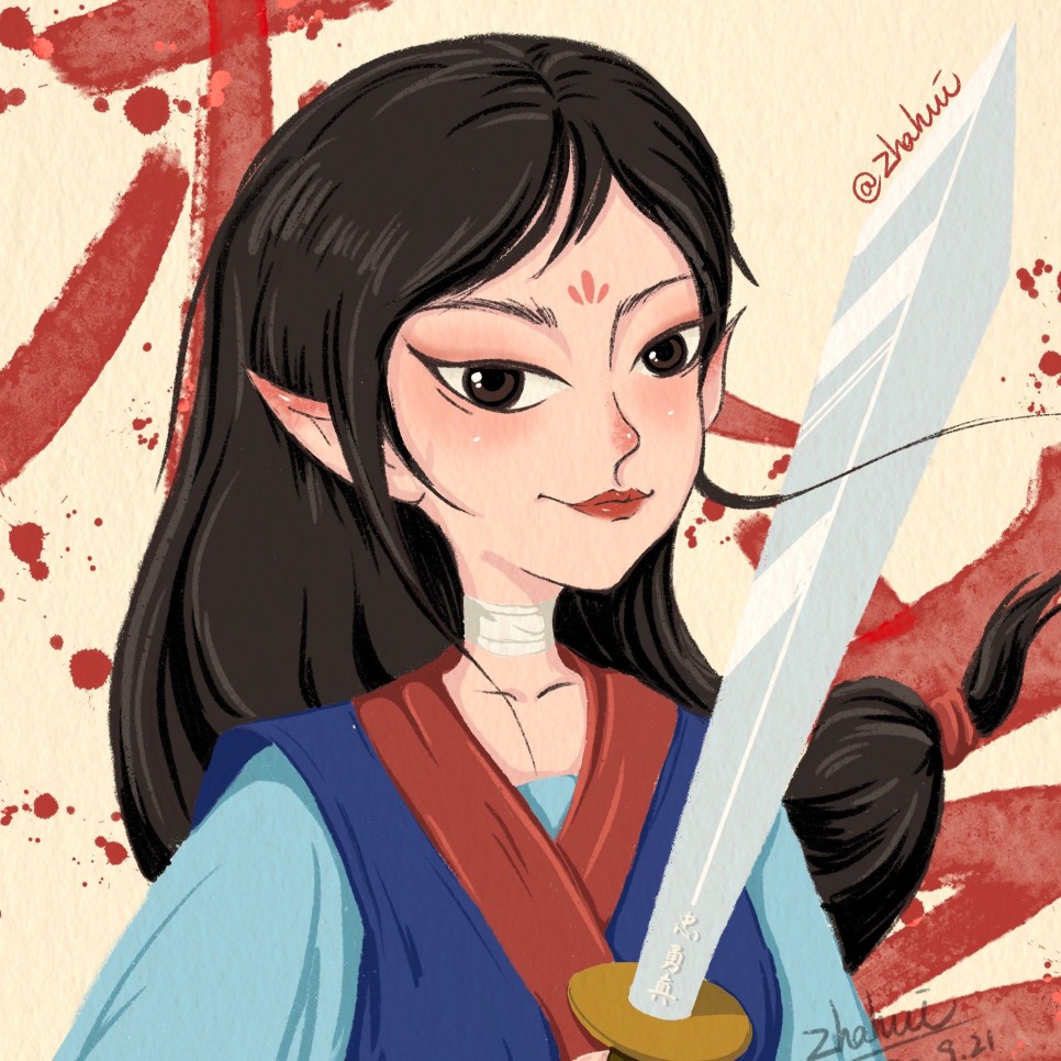 花木兰 MULAN
插画 头像 儿童画
手绘 板绘