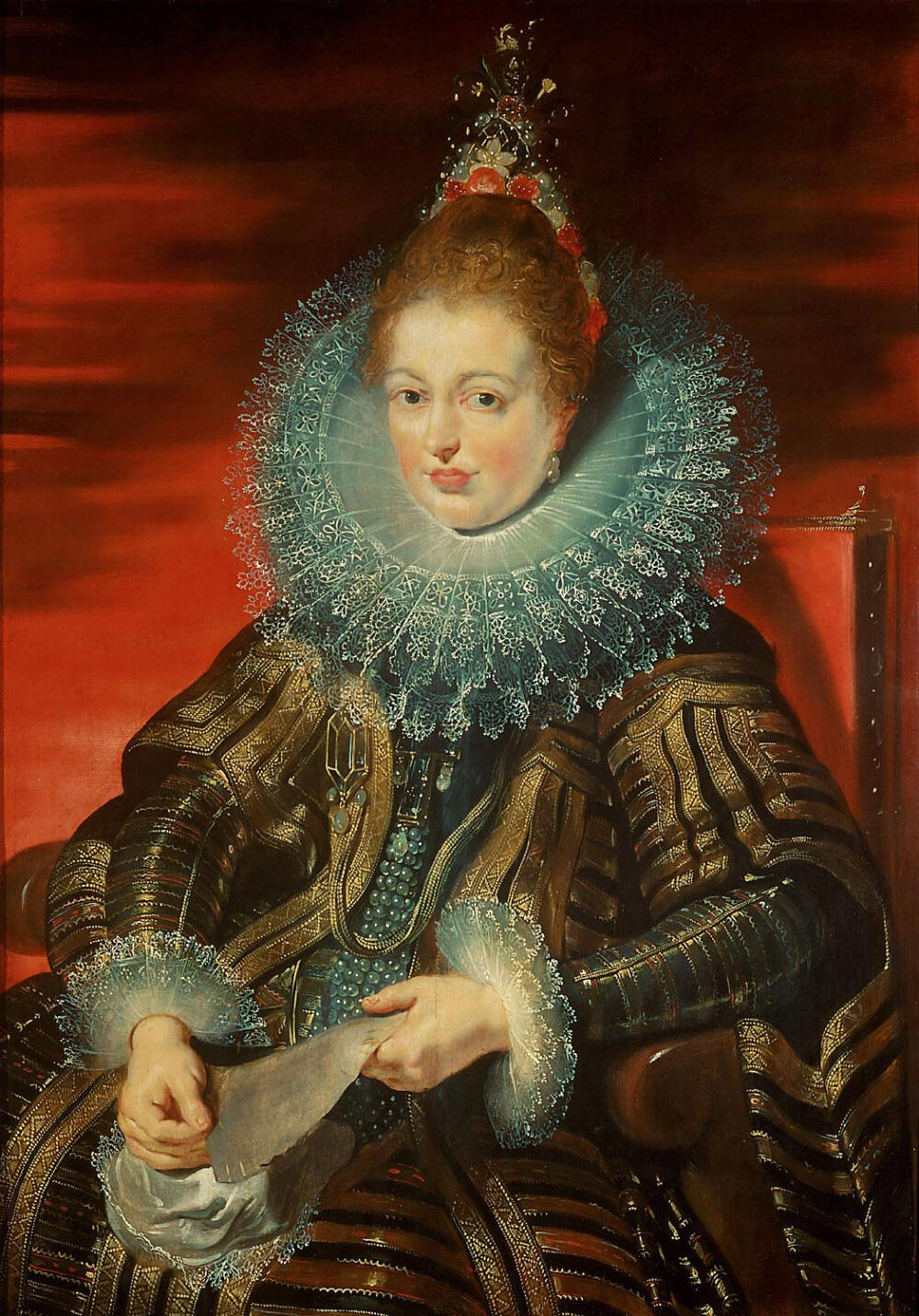 伊莎贝拉·克莱拉·尤金尼亚 lsabel Clara Eugenia von &Ouml;sterreich(1566年8月12日塞哥维亚-1633年12月1日布鲁塞尔）西班牙国王腓力二世长女，西班牙公主，奥地利女大公，苏格兰和法国王位的要求者，西属尼德兰的摄政和总督（1598-1633）