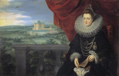 伊莎贝拉·克莱拉·尤金尼亚 lsabel Clara Eugenia von &Ouml;sterreich(1566年8月12日塞哥维亚-1633年12月1日布鲁塞尔）西班牙国王腓力二世长女，西班牙公主，奥地利女大公，苏格兰和法国王位的要求者，西属尼德兰的…