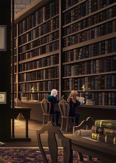 德赫 图书馆
Hermione Granger & Draco Malfoy