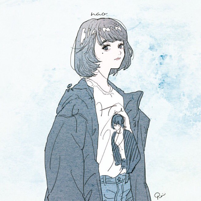 蓝色的海 | 日本插画师 かとうれい rei kato (katorei_)
