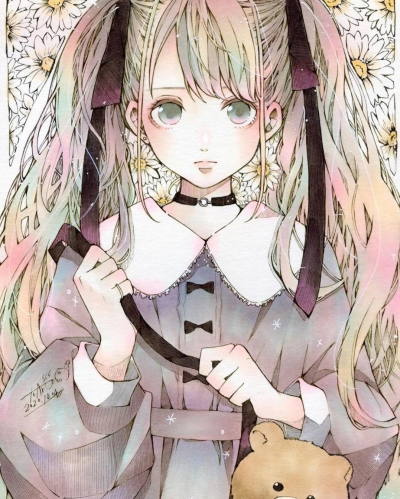 花朵、少女和纤细飞扬的发丝
插画师とあるお茶
ins：toaru_ocha