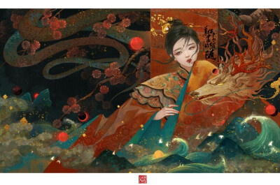 『古风美人』画师 ：养猫画画的随随