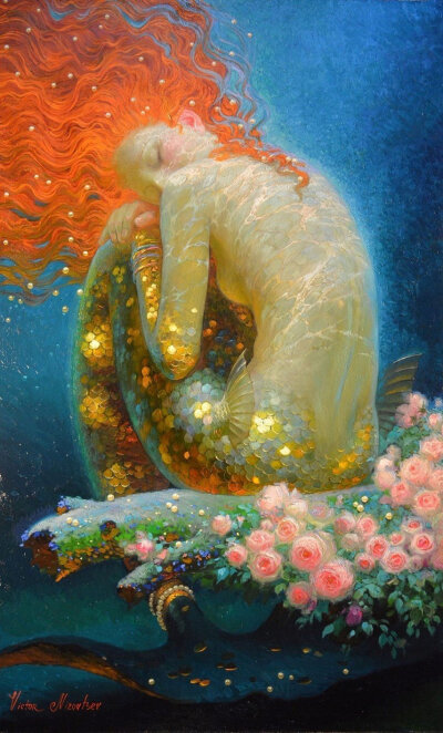 俄罗斯画家 Victor Nizovtsev 的鱼美人 ​​​