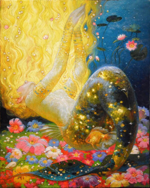 俄罗斯画家 Victor Nizovtsev 的鱼美人 ​​​