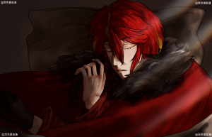 原作者：黑色番茄酱（搬运请署名）

原作者文案：
你看他睡的多香（真美）
是本想在巡逻前小休一会，结果却不小心睡着了的前期阿火