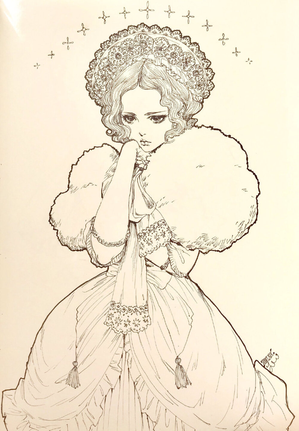 线稿
插画师 Yasahime ​​​