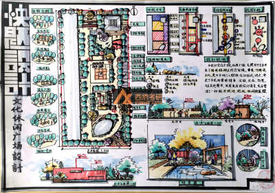 西塔考研 景观快题学员作品 景观考研快题作品 景观考研 西建大景观考研