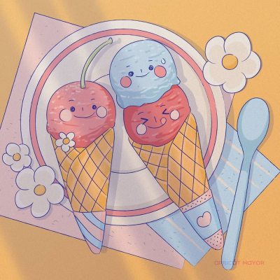 cr.apricotmayor 食物绘画