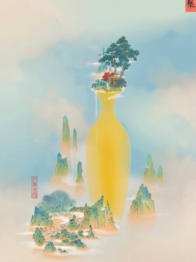 碗中画 | 当诗经遇上国风
画师：呼葱觅蒜