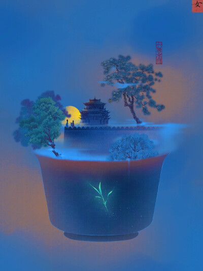 碗中画 | 当诗经遇上国风
画师：呼葱觅蒜