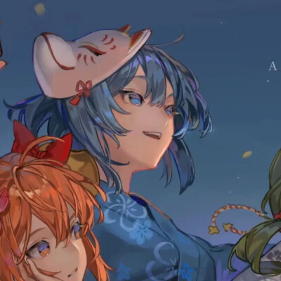 三人闺蜜头像动漫