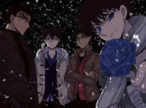 柯南男神团 黑羽快斗 工藤新一 白马探 服部平次 京极真 赤井秀一 安室透（六月）