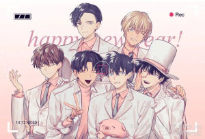 柯南男神团 黑羽快斗 工藤新一 白马探 服部平次 京极真 赤井秀一 安室透（六月）