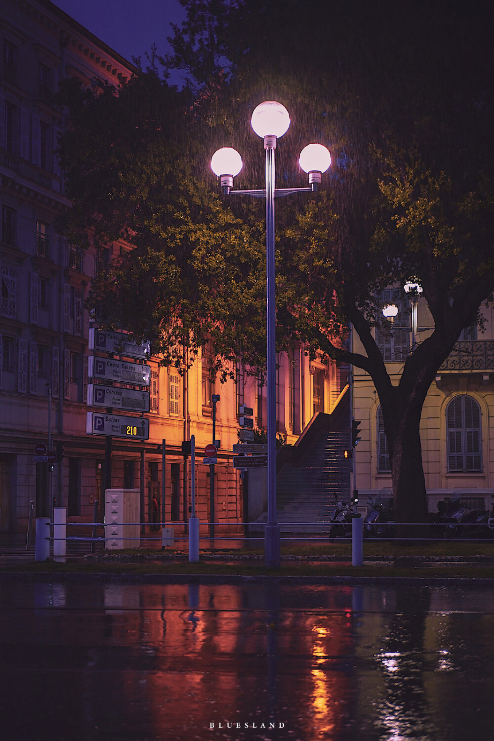 《雨夜中的蔚蓝海岸》
©️布魯斯小島