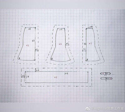 纸样教程，转自微博@highfine筑梦工作室