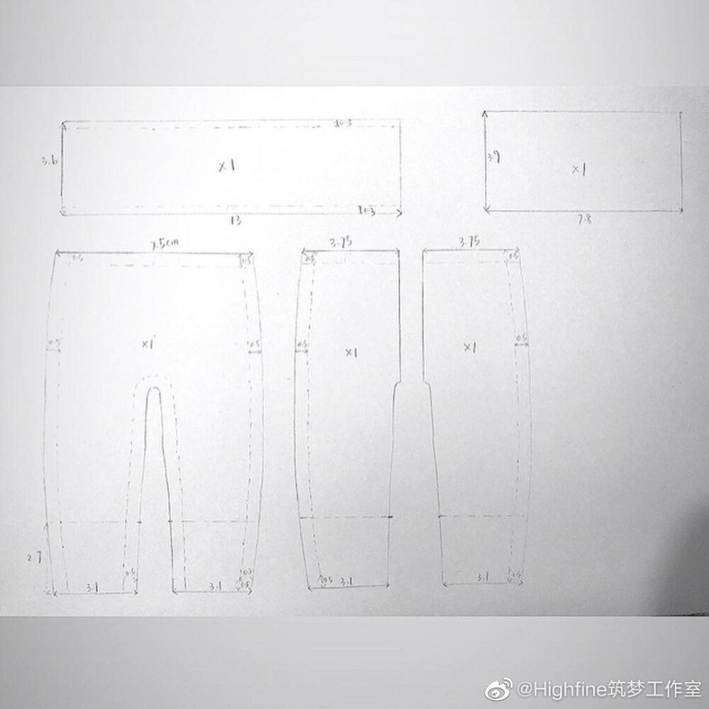 纸样教程，转自微博@highfine筑梦工作室