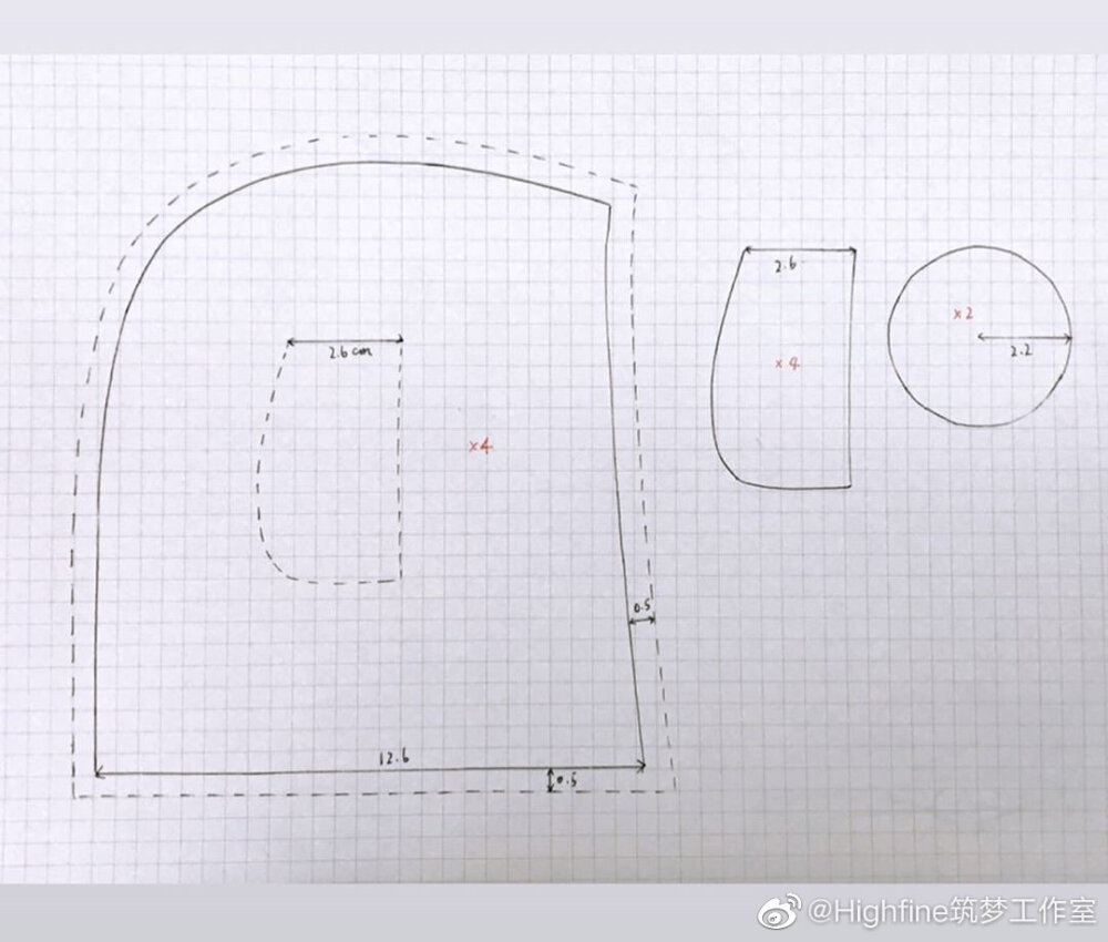 纸样教程，转自微博@highfine筑梦工作室
