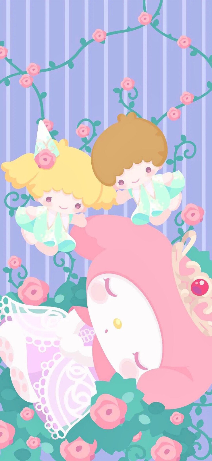 一颗酸苹果紫色双子星壁纸