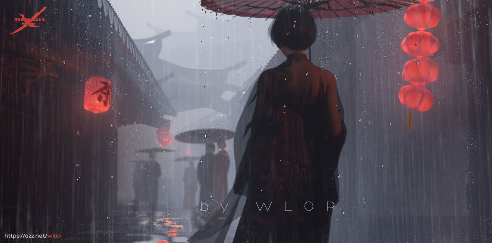 #鬼刀# 小绿  插画师：wlop