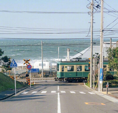 日本镰仓的海边风光