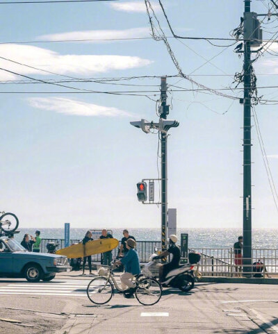 日本镰仓的海边风光