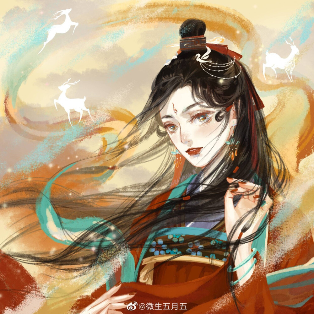 古风美女 插画