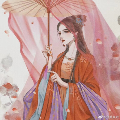 古风美女 插画