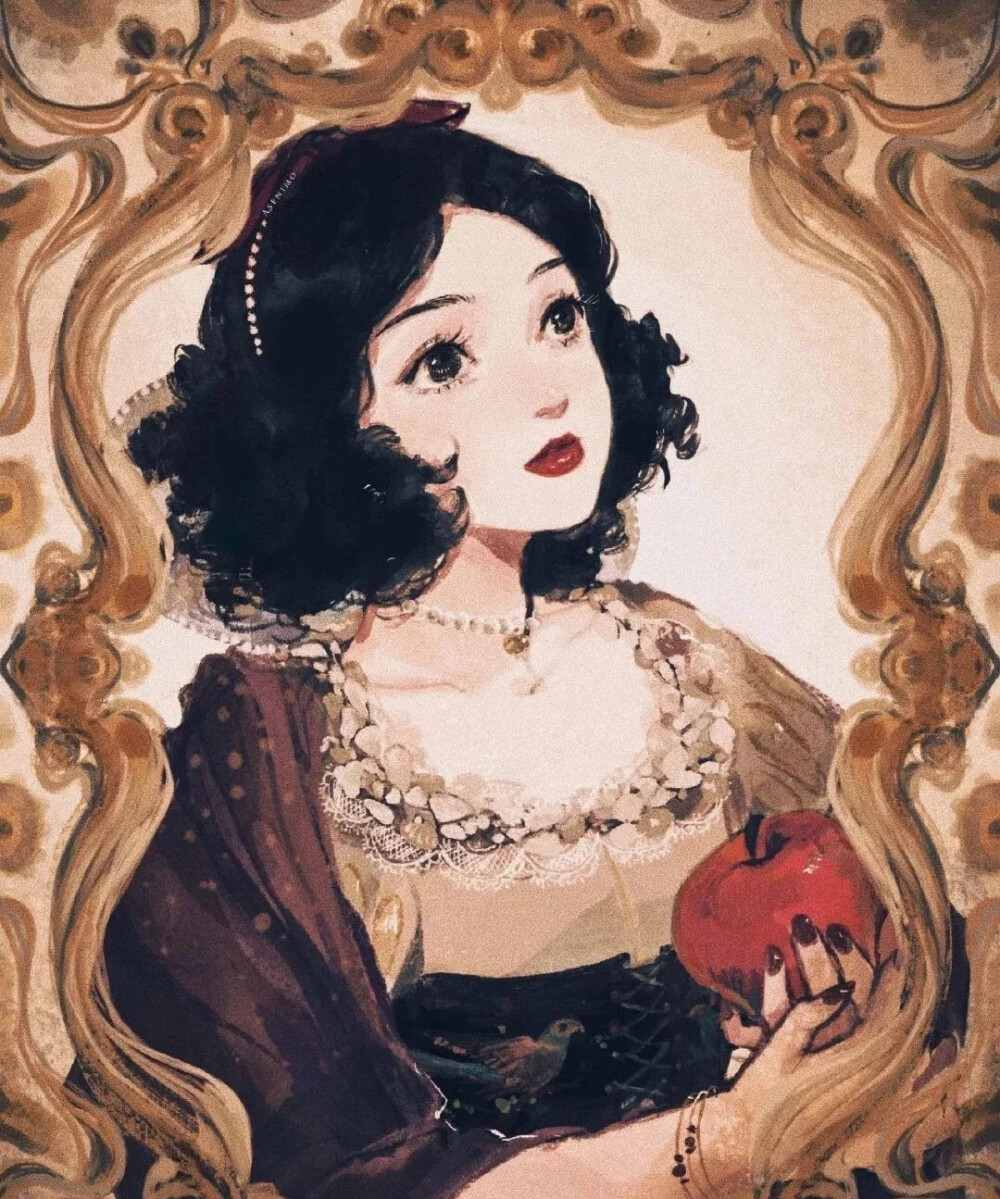 迪士尼公主插画头像