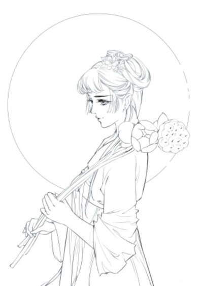 古风线稿