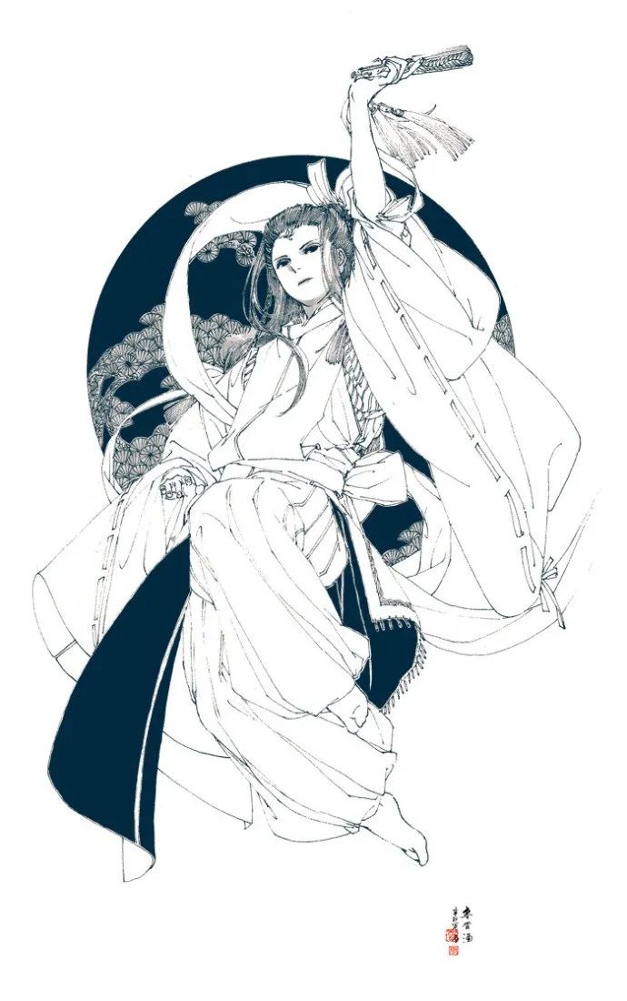 古风线稿
