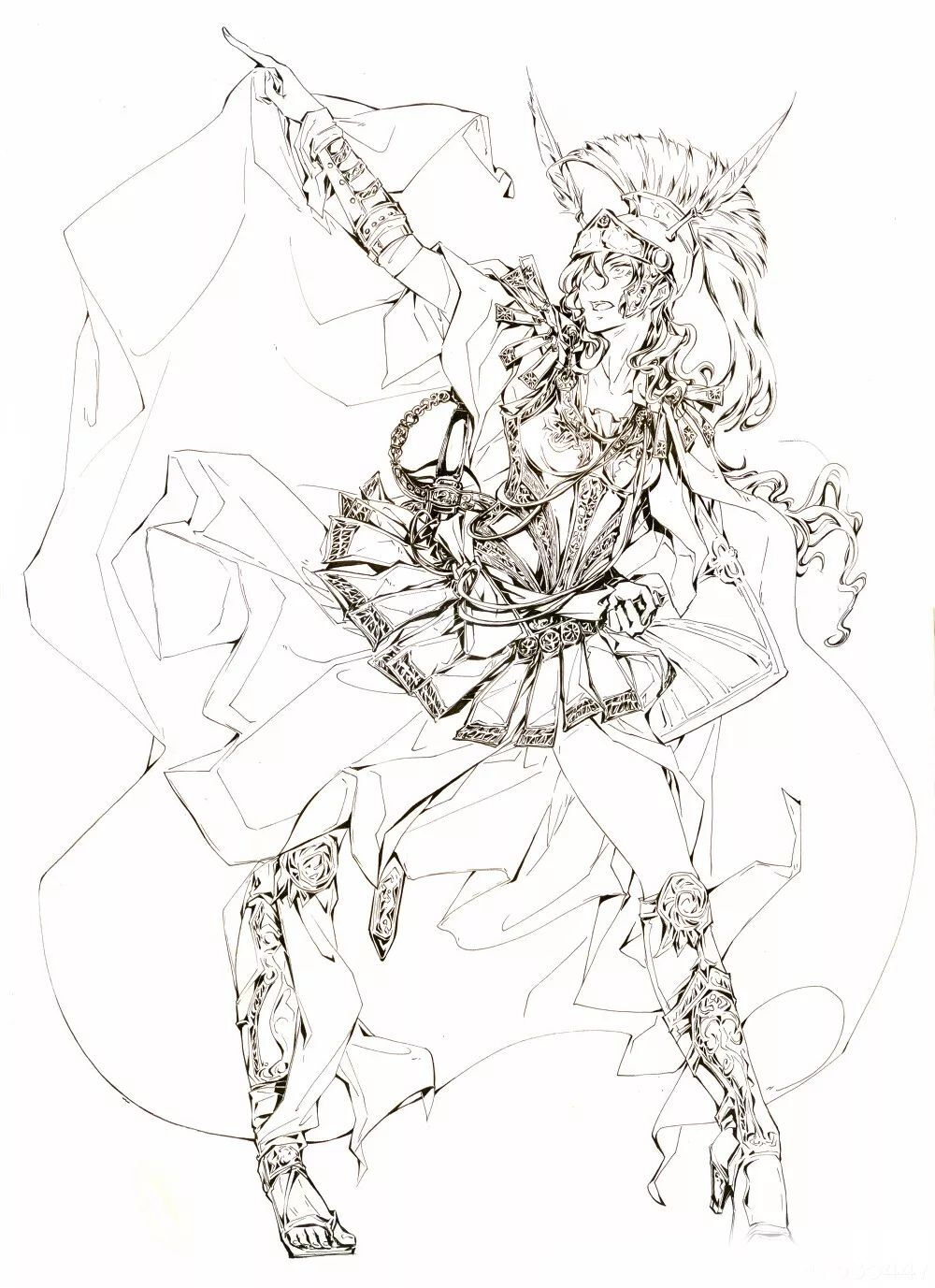 古风线稿