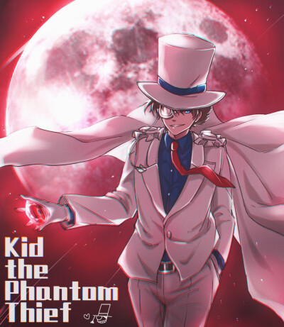 #魔术快斗# KID（P站画师：wooooo晴 ID: 77280370）