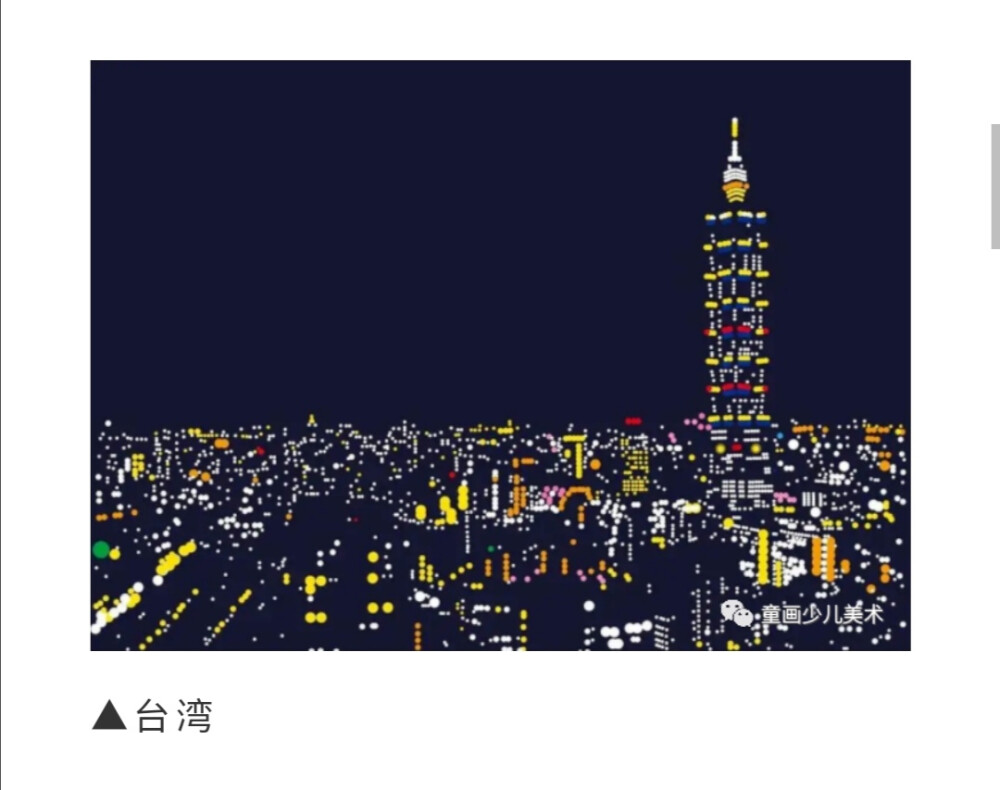 用圆点贴出来的城市夜景