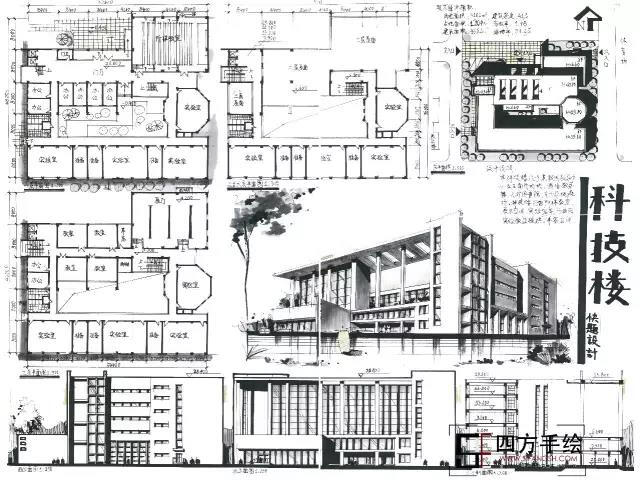 湖大建筑学快题设计作品参考