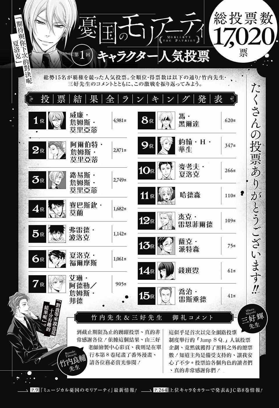 忧国的莫里亚蒂 三好辉 漫画