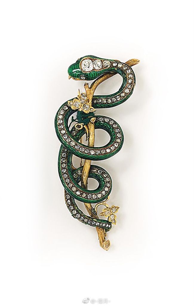 维多利亚时代 蛇形 古董珠宝