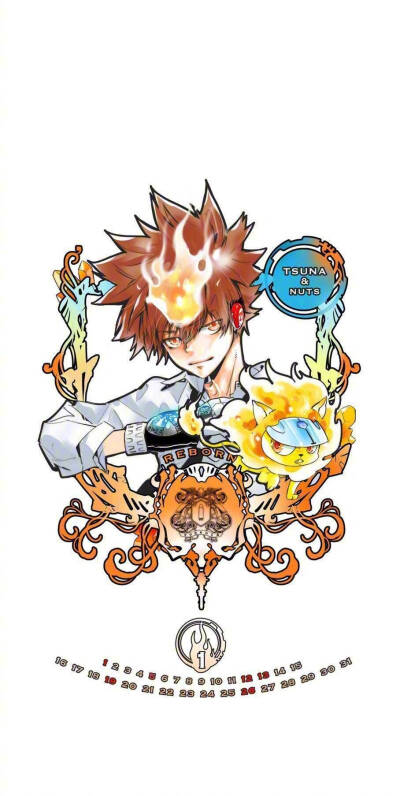 #家庭教师# 天野明更新「家庭教师HITMAN REBORN」11月日历壁纸 ​​​