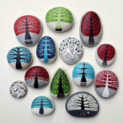 石头画，插画师Ayvalik Macaron