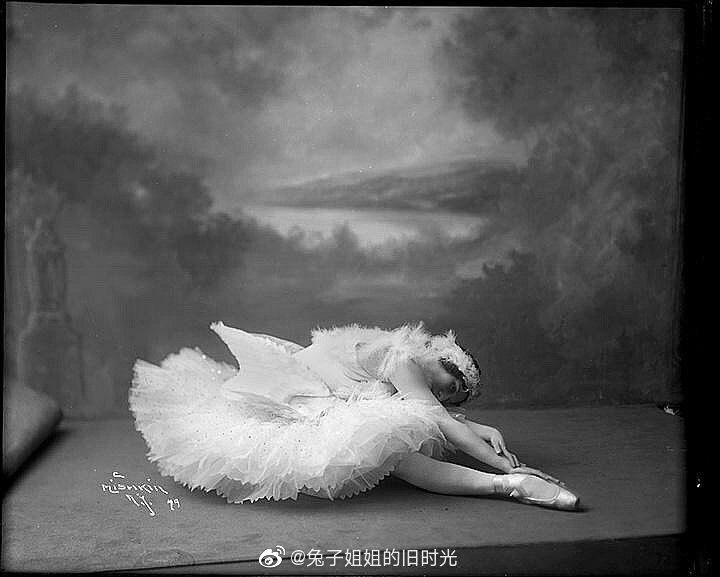 [安娜·帕夫洛娃（Anna Pavlova）由赫尔曼·米什金（Herman Mishkin）拍摄。
这套老式的玻璃板底片中，记录了著名的芭蕾舞女演员帕夫洛娃出演过的经典角色图像，例如米歇尔·福金（Michel Fokine）专门为她编排的“垂死的天鹅”。 