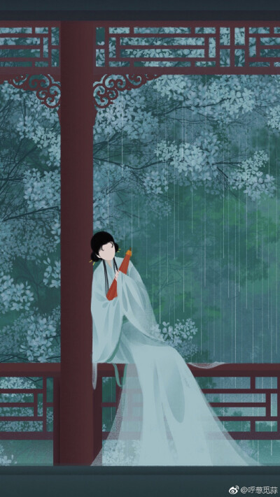 无脸小画之细雨（呼葱觅蒜）