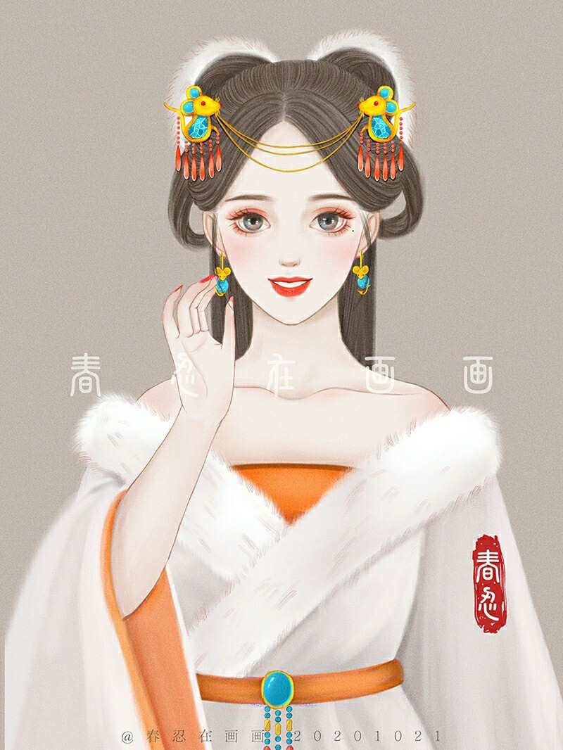 十二生肖古风古色插画来了
画师：春忍在画画