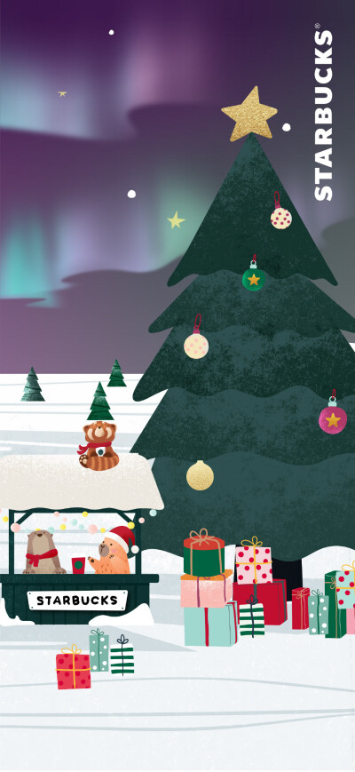 星巴克圣诞手机壁纸