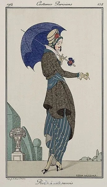 欧洲1914年出版的时尚服饰插画，原名《Le Journal des Dames et des Modes》 ​​​