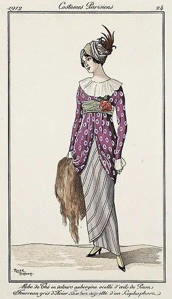 欧洲1914年出版的时尚服饰插画，原名《Le Journal des Dames et des Modes》 ​​​