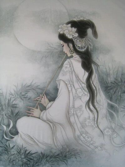 美术作品欣赏——韩德珠工笔人物画